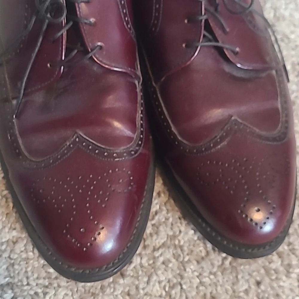 GUC Bostonian Classics Wing Tip Leather Cordovan Dress Shoes Men 10D/B